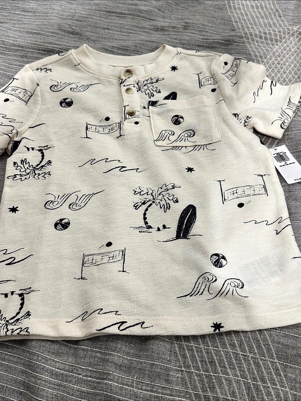 Old Navy Soft-Knit Henley Pocket T-Shirt for Toddler Boys 5T